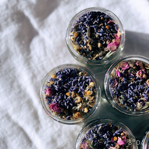 Lavender Chamomile Rose Tea , Caffeine Free Botanical Blend